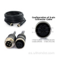 Customero de 10 m 20m IP68 impermeable M12 DIN 4PIN Aviation Cable para camión de cámara